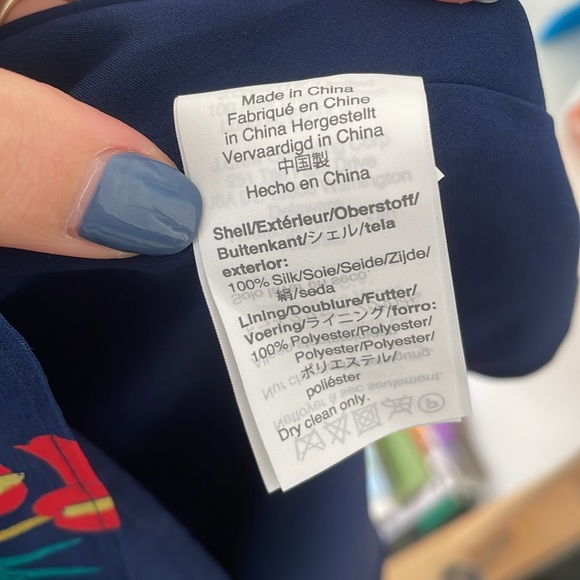 Silk ruffle wrap cami dress in bird of paradise - Picture 6 of 6